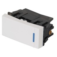 Interruptor sencillo 1 módulo, línea Española, color blanco APSE-EB Volteck